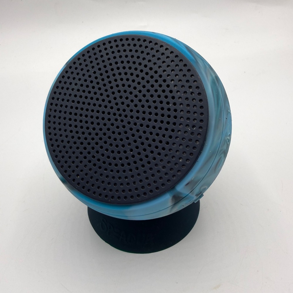 Speaqua Barnacle Plus Bluetooth Speaker Blue Marble Waterproof Suction Mount